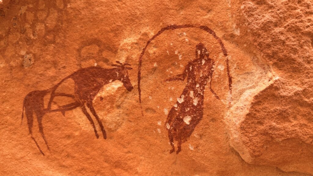 prehistoric rock painting Djanet