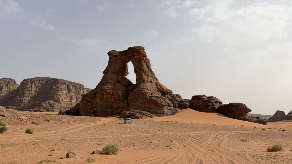 The Cathedral sandstone formation in Tadrart Rouge Algeria