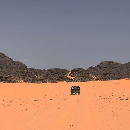 Red sand dunes of Tadrart Rouge during a Djanet Algeria Tour