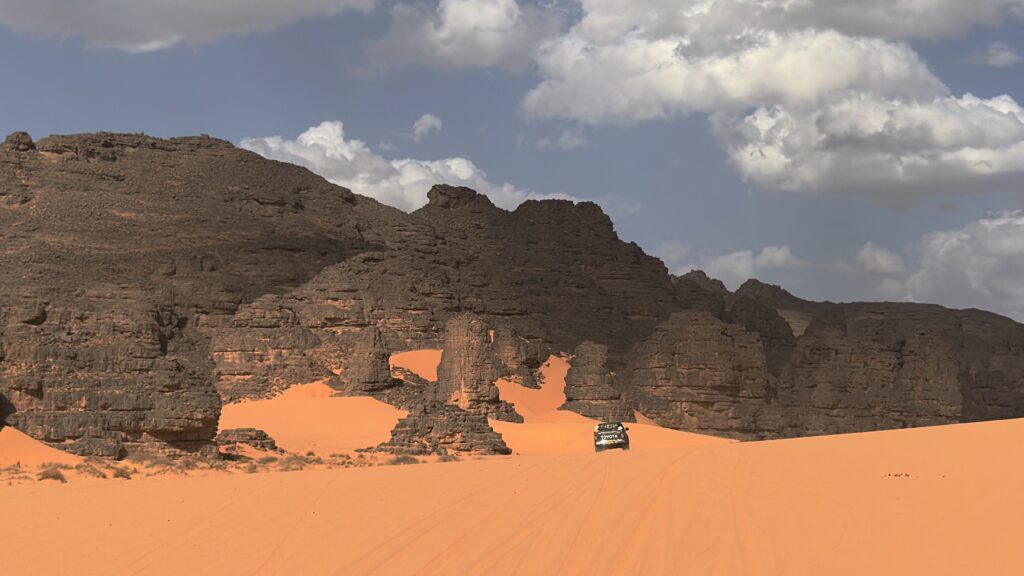 Red sand dunes of Tadrart Rouge during a Djanet Algeria Tour