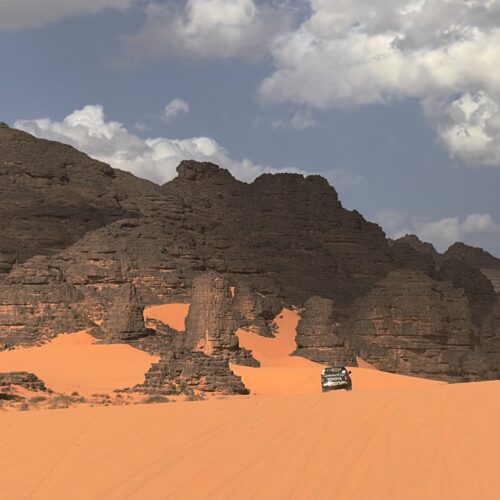 Red sand dunes of Tadrart Rouge during a Djanet Algeria Tour