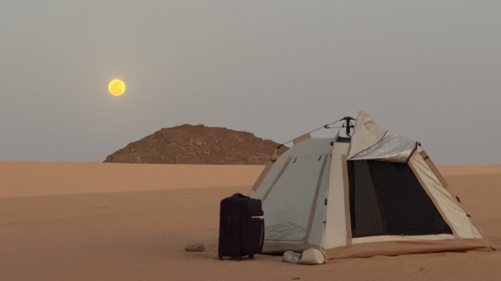 Camping beneath the stars in Tassili n’Ajjer National Park