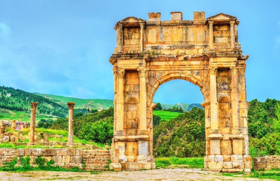 Arch of Caracalla at Djemila in Setif Algeria