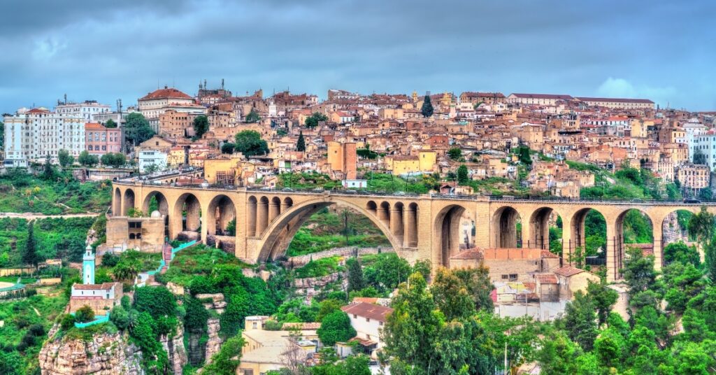 The Sidi Rached Viaduct across the Rhummel River Canyon in Constantine, Algeria